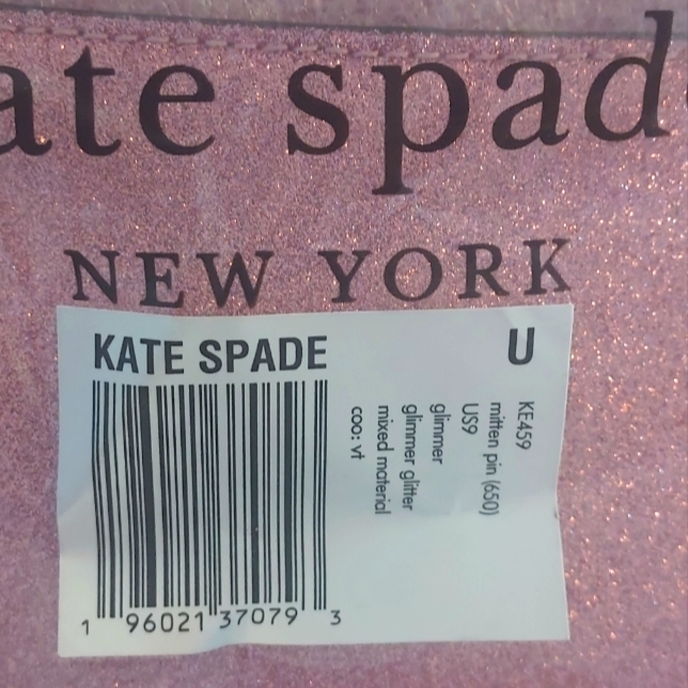 Kate Spade Pink Glitter Oval Crossbody Bag.